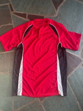 NWOT Red Athletic Short-Sleeve Baseball Shirt
